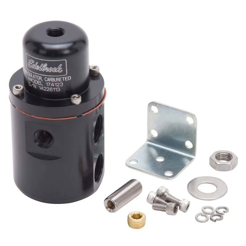Edelbrock Kraftstoffdruckregler Vergaser 160 GPH 5-10 PSI 3/8 Zoll Ein-/Ausgang Rücklauflos Schwarz