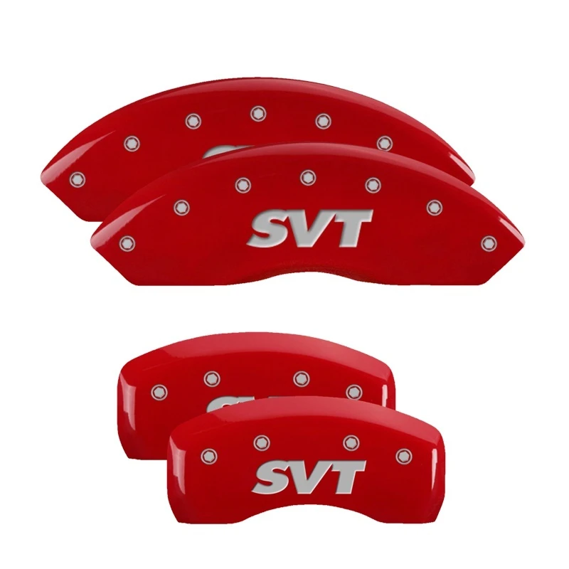 MGP 4 Bremse Bremse Abdeckungen Graviert Vorne & Hinten SVT Rot finish silber ch