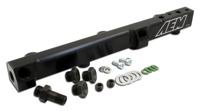 AEM 90-93 Accord DX/LX/SE/EX & 92-01 Prelude S/Si/Si VTEC schwarze Kraftstoff-Schiene