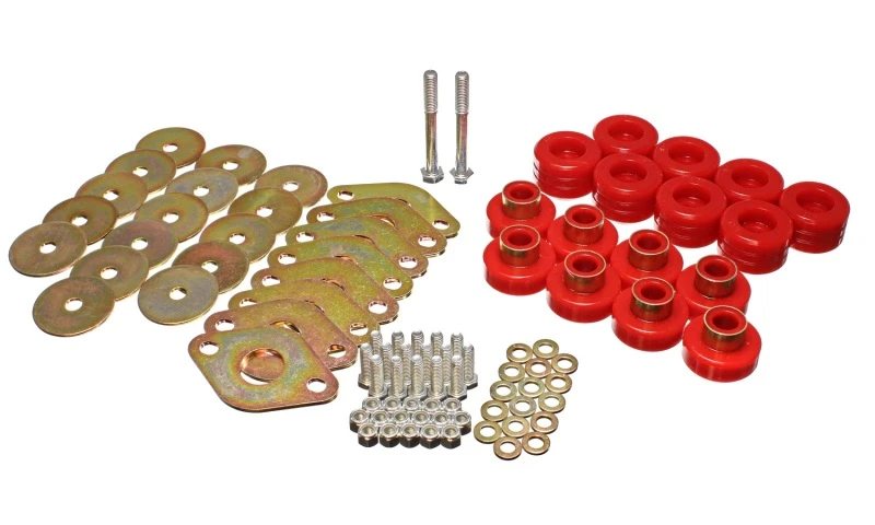 Energy Suspension Karosserie-Montagesatz mit Hardware - Rot