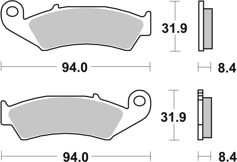 Brembo OE Bremsbelag hinten für 90-96 Honda RVF RR (NC35) 400cc