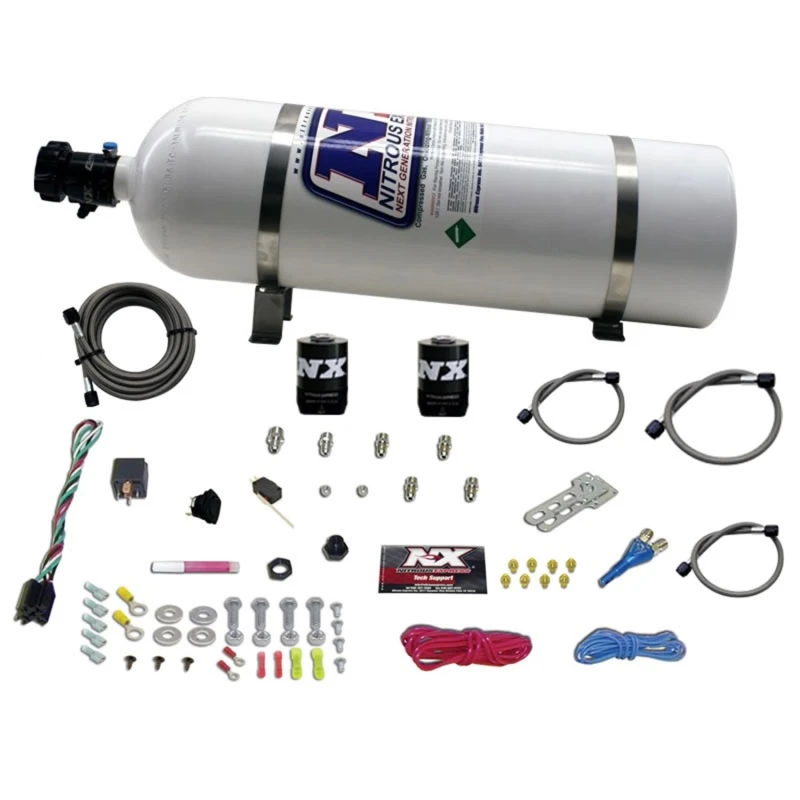nitrous-express_20118-15-679430872dfac Nitrous Express GM EFI Rennsingle Nozzle Nitrous Kit (100-250PS) mit 15lb Flasche