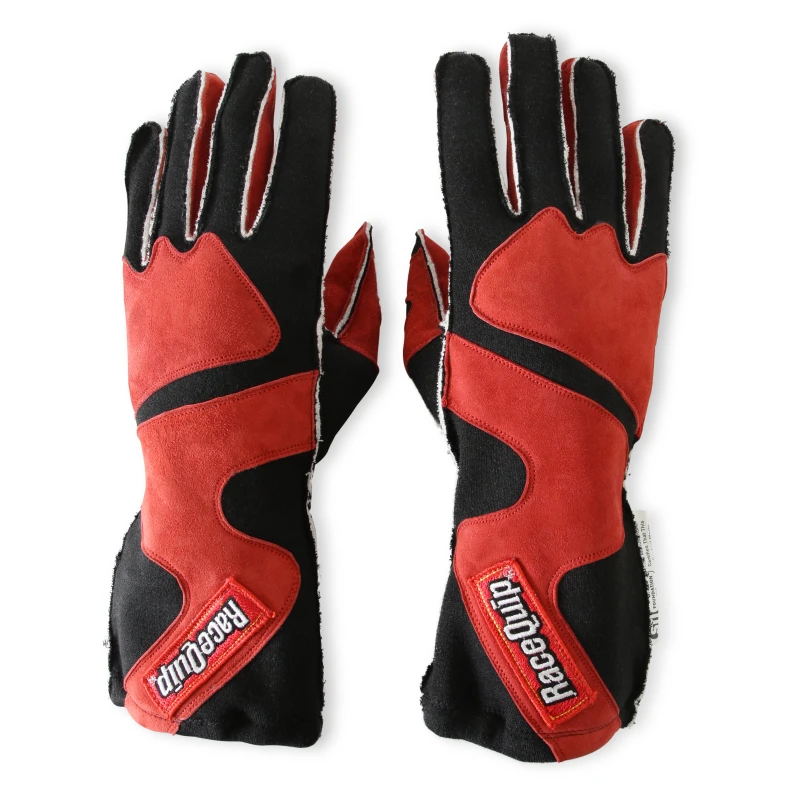 RaceQuip SFI-5 Rot/Schwarz Medium Outseam mit Verschluss Handschuh