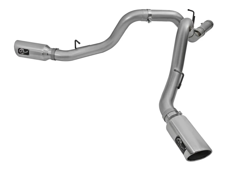afe_49-44080-P-6792c5c3c69d3 aFe LARGE Bore HD 4 Zoll Dual DPF-Back SS Auspuff mit polierter Spitze 16-17 GM Diesel LKW V8-6.6L (td) LML