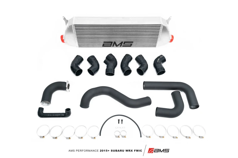 AMS Performance Frontmontage-Ladeluftkühler-Kit ohne Stoßfängerträger für 2015+ Subaru WRX FA20