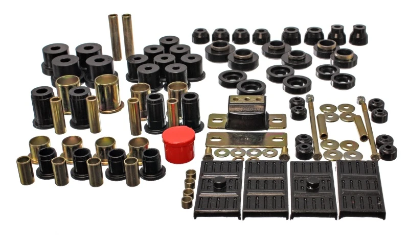 Energy Suspension 67-69 Chevrolet Camaro (mit Mono-Blattfedern) Schwarzes Hyper-Flex-Master-Bushing-Set