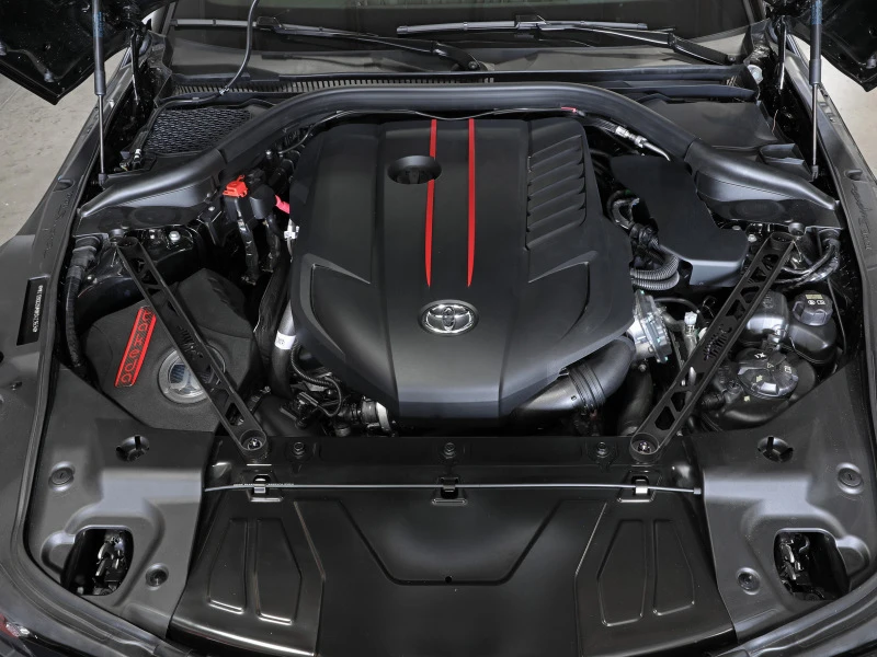 aFe CONTROL 304 Edelstahl Vorderer Federbein-Stützstrebe Schwarz - Toyota GR Supra (A90) 20-21