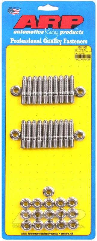 ARP SB Mopar and Pontiac SS Hex Oil Pan Stud Kit for Mopar and Pontiac Small Block