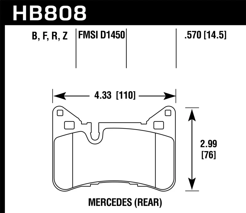 Hawk 10-15 Mercedes-Benz E63 AMG / 14-16 Mercedes-Benz E63 AMG S Keramik-Straßen-Bremse hinten