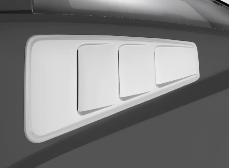 Roush 2010-2014 Ford Mustang Unlackierte Viertelfenster-Lüftungskit