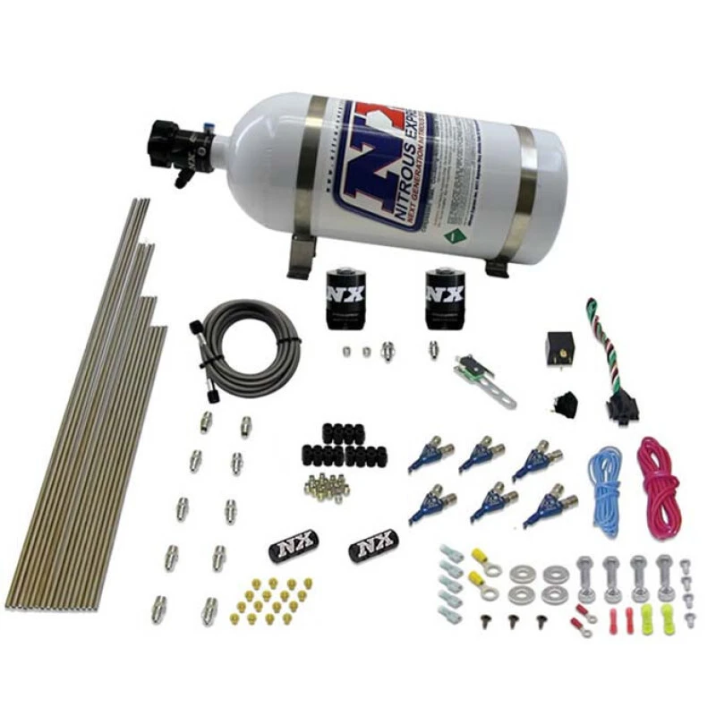 Nitrous Express 6 Cyl Gas Nitrous Kit (150-375HP) w/10lb Bottle