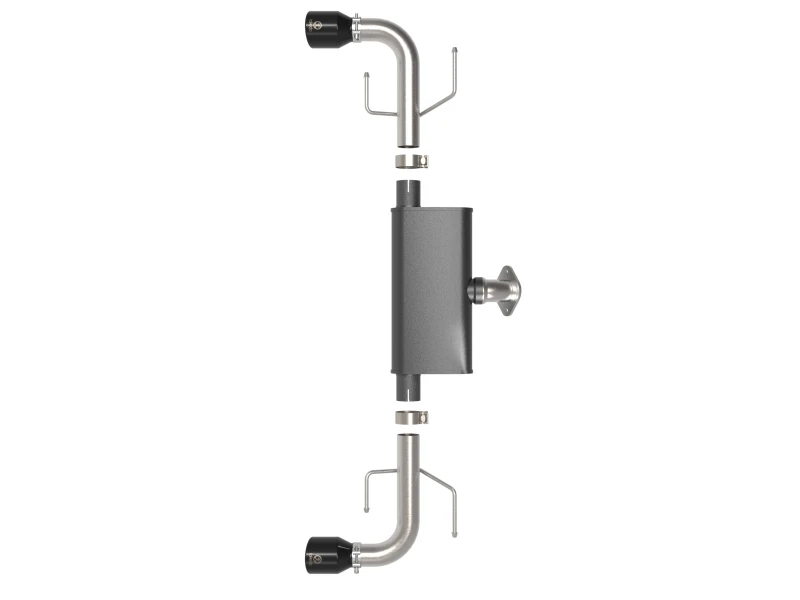 aFe Takeda 17-21 Mazda CX-5 2.5L (t) 2.5in. SS Axle-Back Auspuffsystem mit schwarzen Endrohren