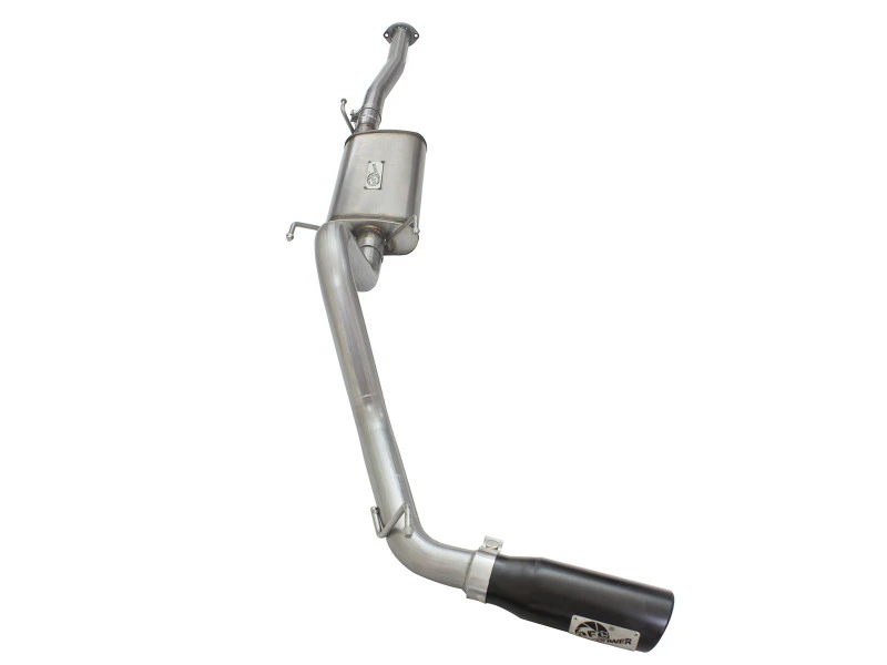 aFe MACH Force XP 2,5 Zoll Edelstahl-Auspuffanlage mit schwarzer Spitze für Toyota Tacoma 13-14 2,7L