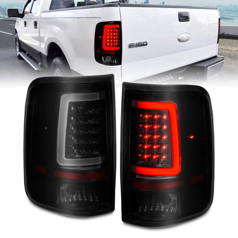 ANZO 2004-2006 Ford F-150 LED-Rückfahrscheinwerfer mit Leuchtleiste, schwarzes Gehäuse, Rauchglas