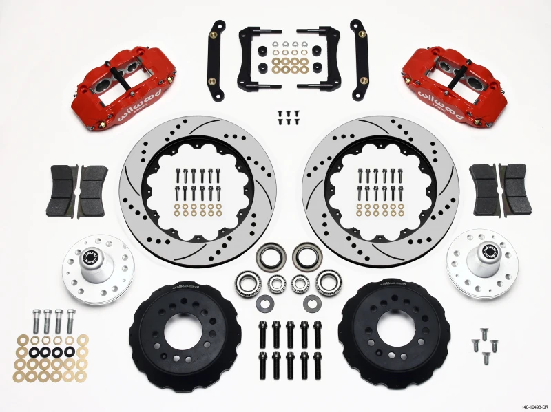 Wilwood Narrow Superlite 6R Vorderes Naben-Kit 14,00 Zoll Bohrung Rot 79-81 Camaro
