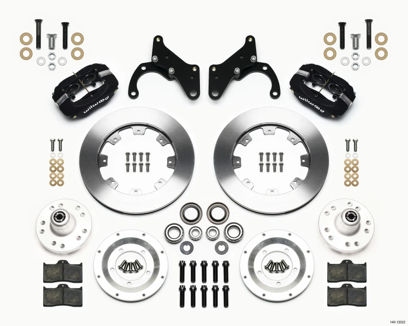 Wilwood Forged Dynalite Vorderes Kit 12,19 Zoll 65-68 Chevy Impala -Trommel-Spindel