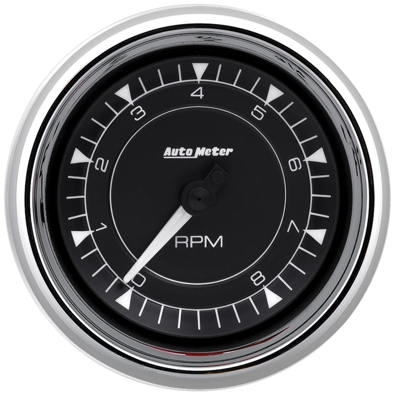AutoMeter 3-3/8in 8K RPM In-Dash Tachometer Gauge - Chrome