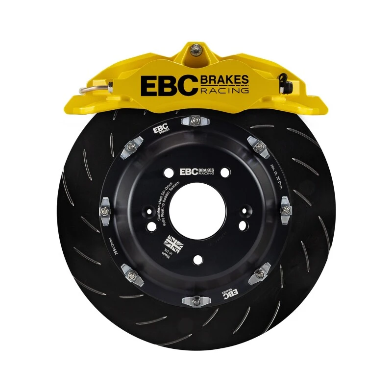 EBC Racing 05-11 Ford Focus ST (Mk2) Front Left Apollo-4 Yellow Caliper