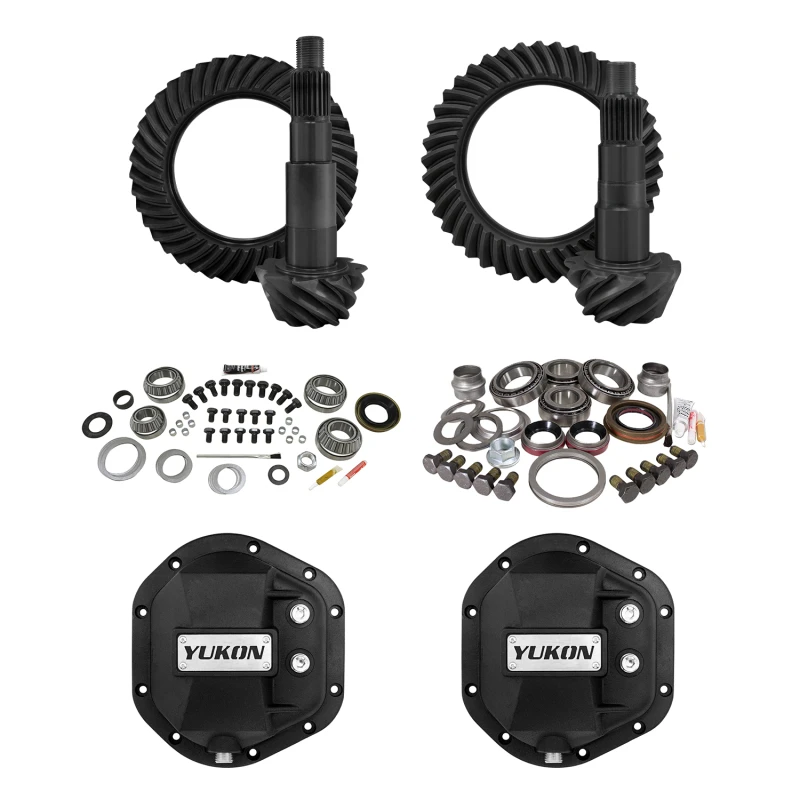 Yukon Stage 2 Re-Gear Kit with Covers for Dana 44 5.13 Ratio 24 Spline - Front & Rear