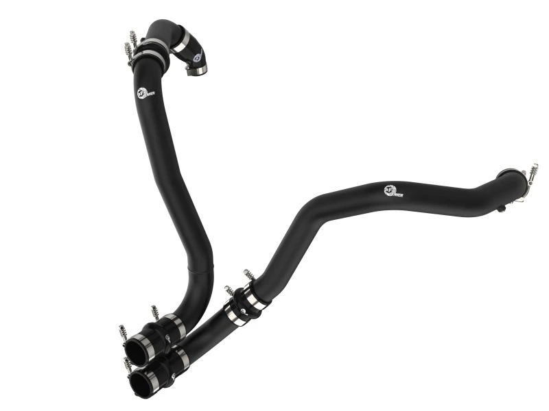 aFe BladeRunner 21-22 Ford F-150 Ecoboost V6-3.5L(tt) Aluminium Heiß- und Kaltladungsrohr-Kit Schwarz