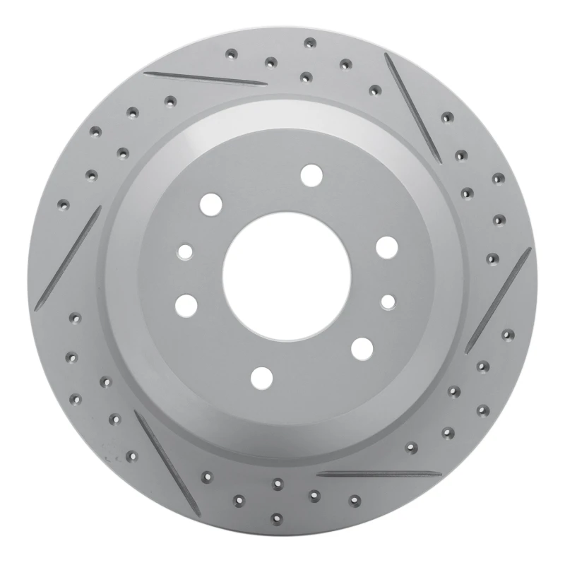 DFC 02-09 Buick Rainier Rear Right Drilled & Slotted Geoperformance Rotor