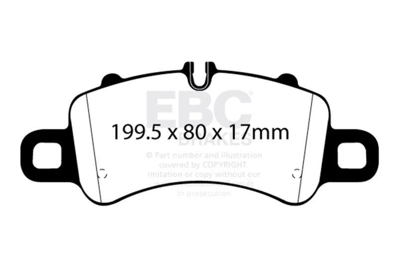 EBC Racing 2016+ Porsche 911 (991/2 w/Cast Iron Rotors) 3.0TT RP-1 Race Front Brake Pads