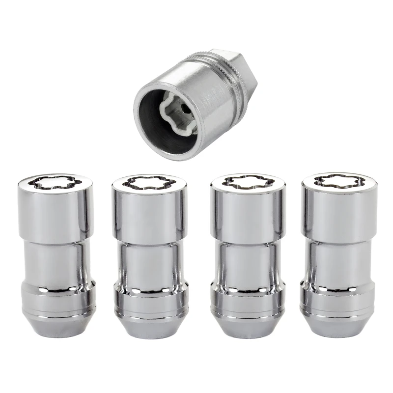 McGard Radschloss-Muttersatz - 4 Stück (Kegelsitz) 9/16-18 / 7/8 Hex / 1.765in. Länge - Chrom