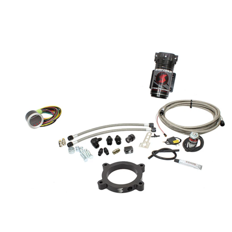 Snow Performance 2014+ GM LKW Stufe 2 Boost-Kühler F/I Wasser-Injektions-Kit (SS Geflochtene Leitung/4AN) ohne Tank