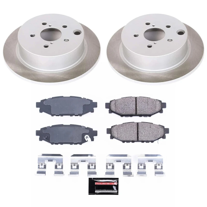 Power Stop Rear Semi-Coated Rotor Kit for 13-15 Subaru XV Crosstrek