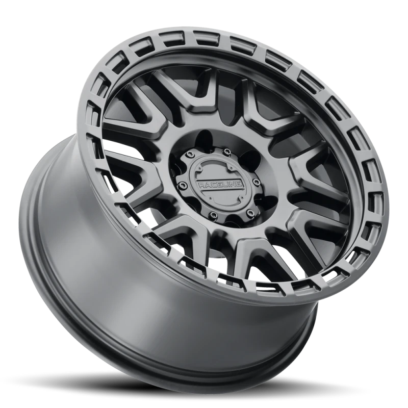 Raceline 953B Krank 18x9in / 8x170 BP / -12mm Offset / 125.2mm Bore - Satin Black Wheel