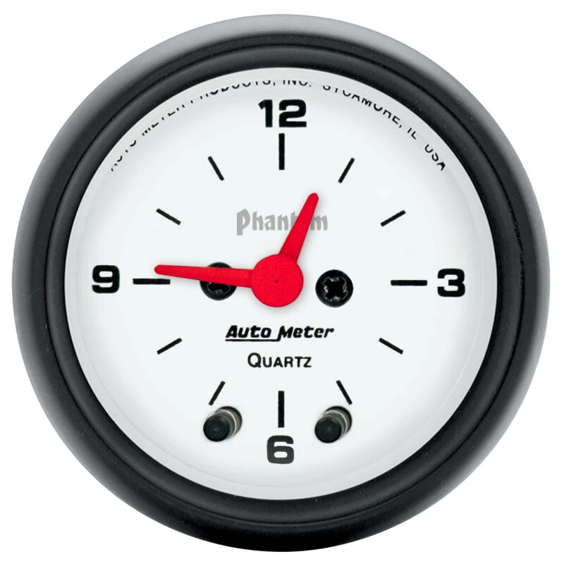 Autometer Phantom 52mm 12V Electronic Clock Gauge