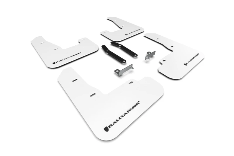 Rally Armor 19-21 Hyundai Elantra GT N Line/i30 Weiß UR Schmutzfänger mit schwarzem Logo