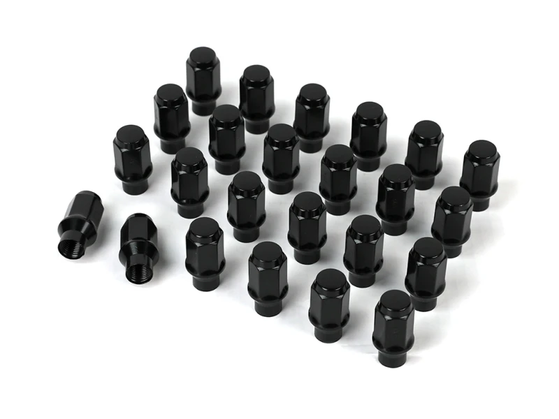 ICON Alloys Lug-Nuss-Kit Schwarz - 14x1,5 - 24 Lug Nüsse mit individueller Hülse