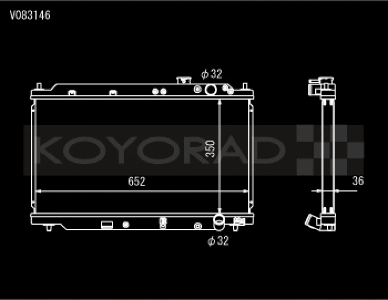 Koyo Rennradiator für 1994–2001 Acura Integra (MT)