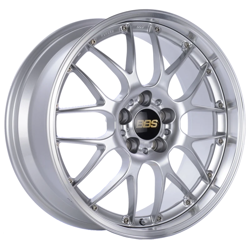 BBS RS-GT 19x9.5 5x120 ET40 CB72.5 Diamond Silver Center Diamond-Cut Rim Wheel - PFS/Clip Req