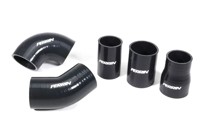 Perrin Front-Mount-Ladeluftkühler-Kit für 22-23 Subaru WRX (rote Rohre & silberner Kern)