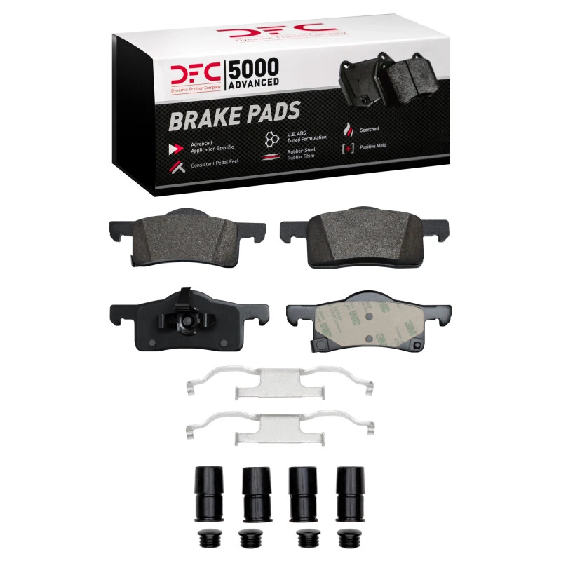 DFC 02-06 Ford Expedition Rear 5000 Advanced Semi Metallic Brake Pads and Hardware Kit