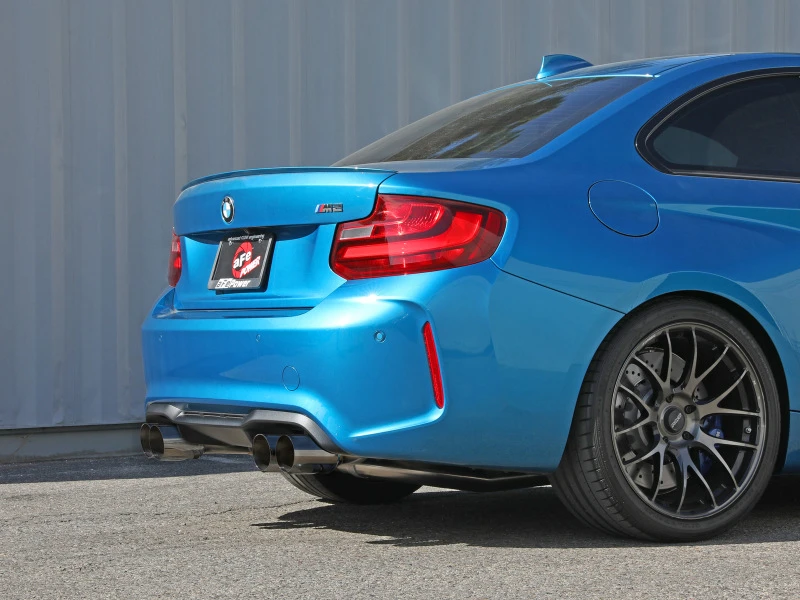 aFe 16-18 BMW M2 L6-3.0L MACH Force-Xp 3in auf 2,5in 304 SS Kat-Back Auspuffsystem-Quad Polierte Endrohre