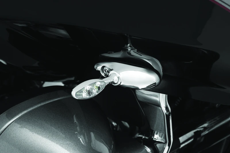 Kuryakyn Front Blinkerhalter Chrom für Harley Road Glide