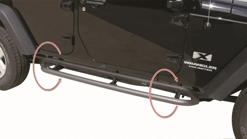 Rampage SRS Side Bar RockerGuard Step for 2007-2018 Jeep Wrangler (JK) Unlimited