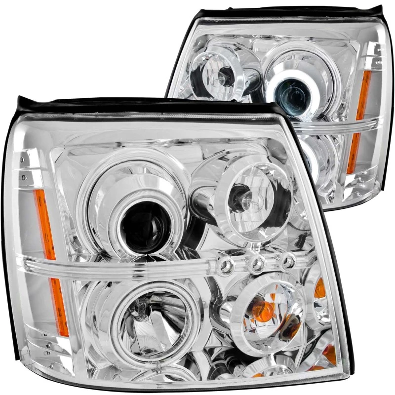 ANZO 2003-2006 Cadillac Escalade Projektorscheinwerfer mit Halo-Chrom (CCFL) (HID-kompatibel)