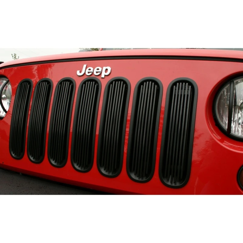 Rugged Ridge Billet-Grilleneinsatz Schwarz 07-18 Jeep Wrangler JK