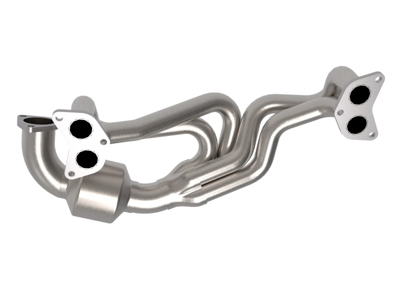 aFe Twisted Steel 304 Edelstahl-Header mit Kat für 13-19 Subaru Outback H4-2.4L
