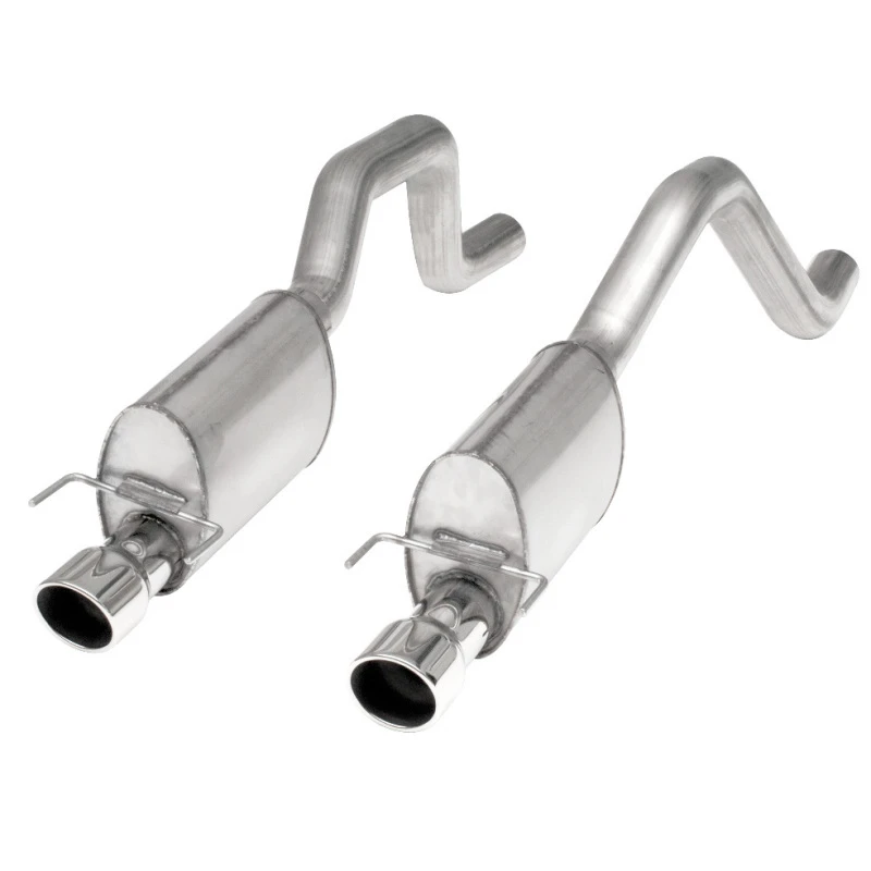 Stainless Works 2006-13 Corvette C6ZO6/ZR1 3-Zoll-Achse hinten Kammer-Schalldämpfer Dual 4-Zoll-Rolled Edge-Tipps