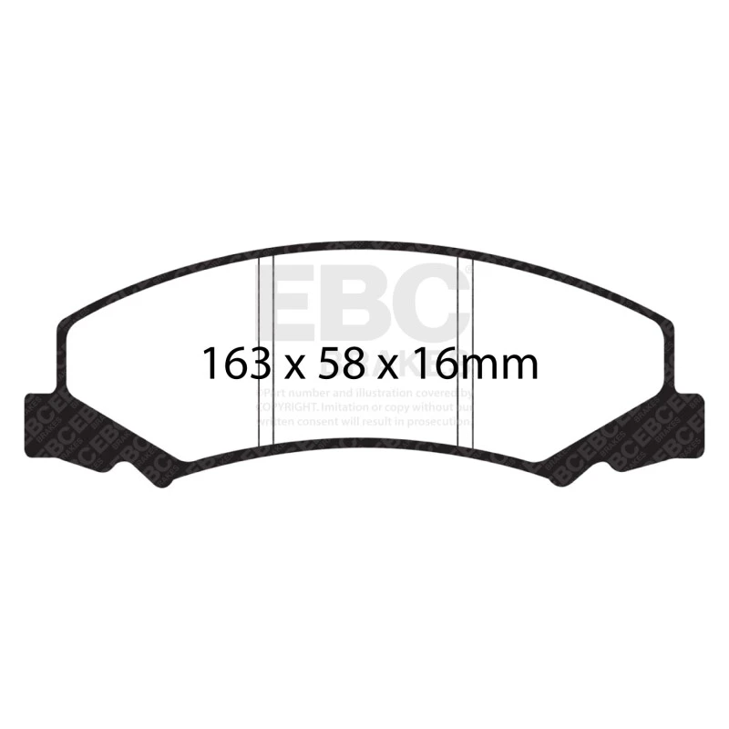 EBC 08-09 Buick Allure (Canada) 5.3 Redstuff Front Brake Pads