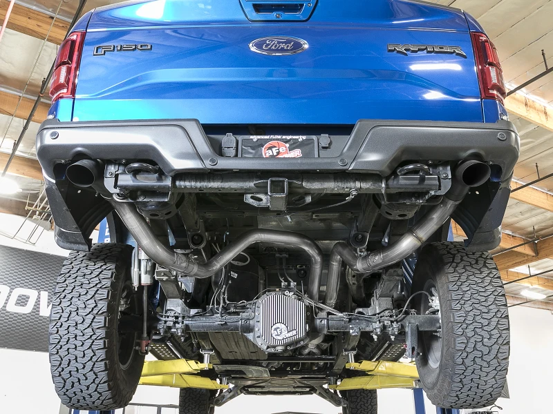 aFe MACH Force-Xp Kat-Back-Auspuff mit Dual Hi-Tuck-Tipps Schwarz 17-18 Ford F-150 Raptor V6-3.5L (tt)