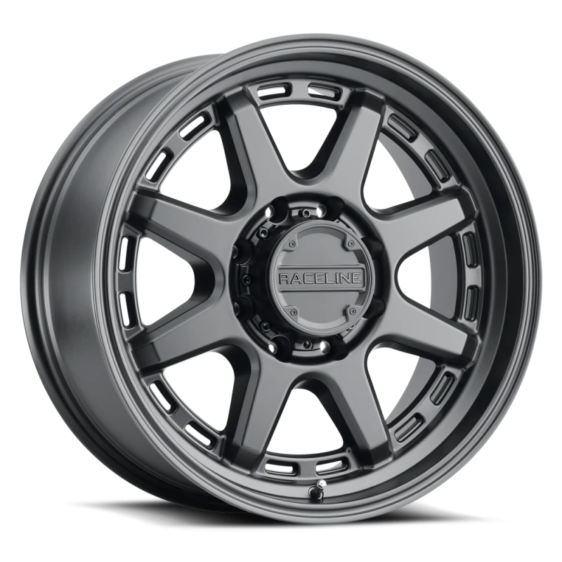 Raceline 947B Scout 16x8in / 8x165.1 BP / 0mm Offset / 125.2mm Bore - Satin Black Wheel
