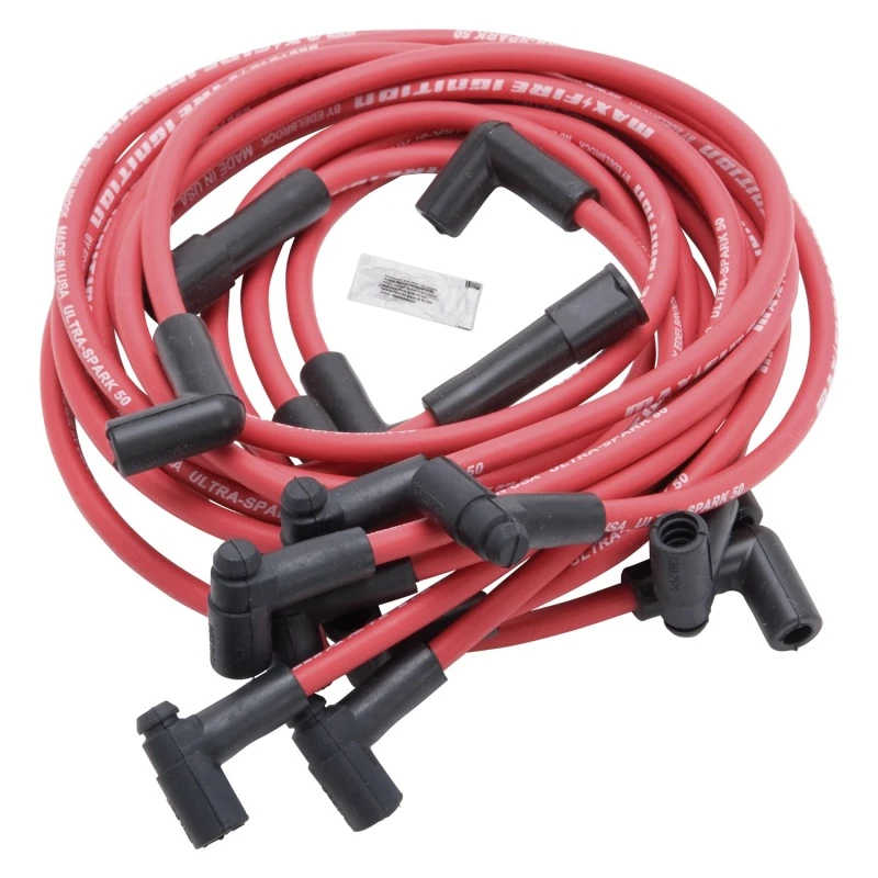 Edelbrock Zündkerzenkabel-Set SBC 78-86 V8 Hei 50 Ohm Widerstand Rot (Set von 8)