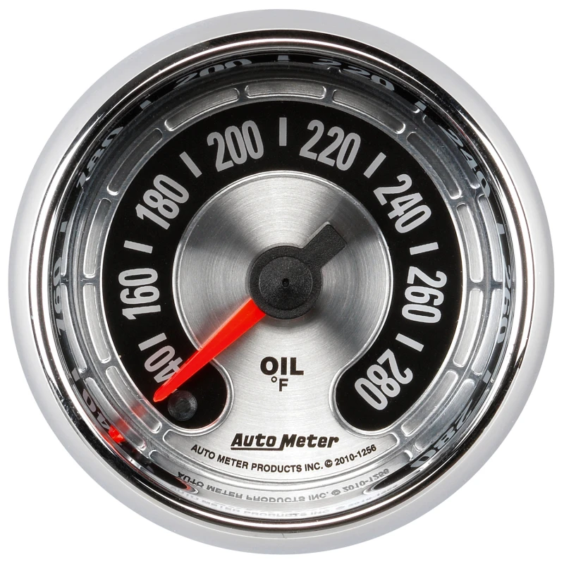 Autometer American Muscle 2-1/16 Zoll Vollständig Elektrisches Digitales Stepper 140-280 Grad F Öltemp Messgerät