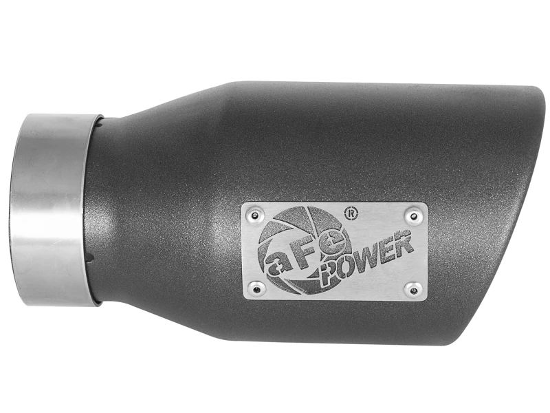 aFe MACH Force-Xp 3 Zoll 304 SS Metall-Schwarz Auspuff-Endstück 3 Zoll Einlass x 4-1/2 Zoll Auslass x 9 Zoll Länge Klemm-Rechts